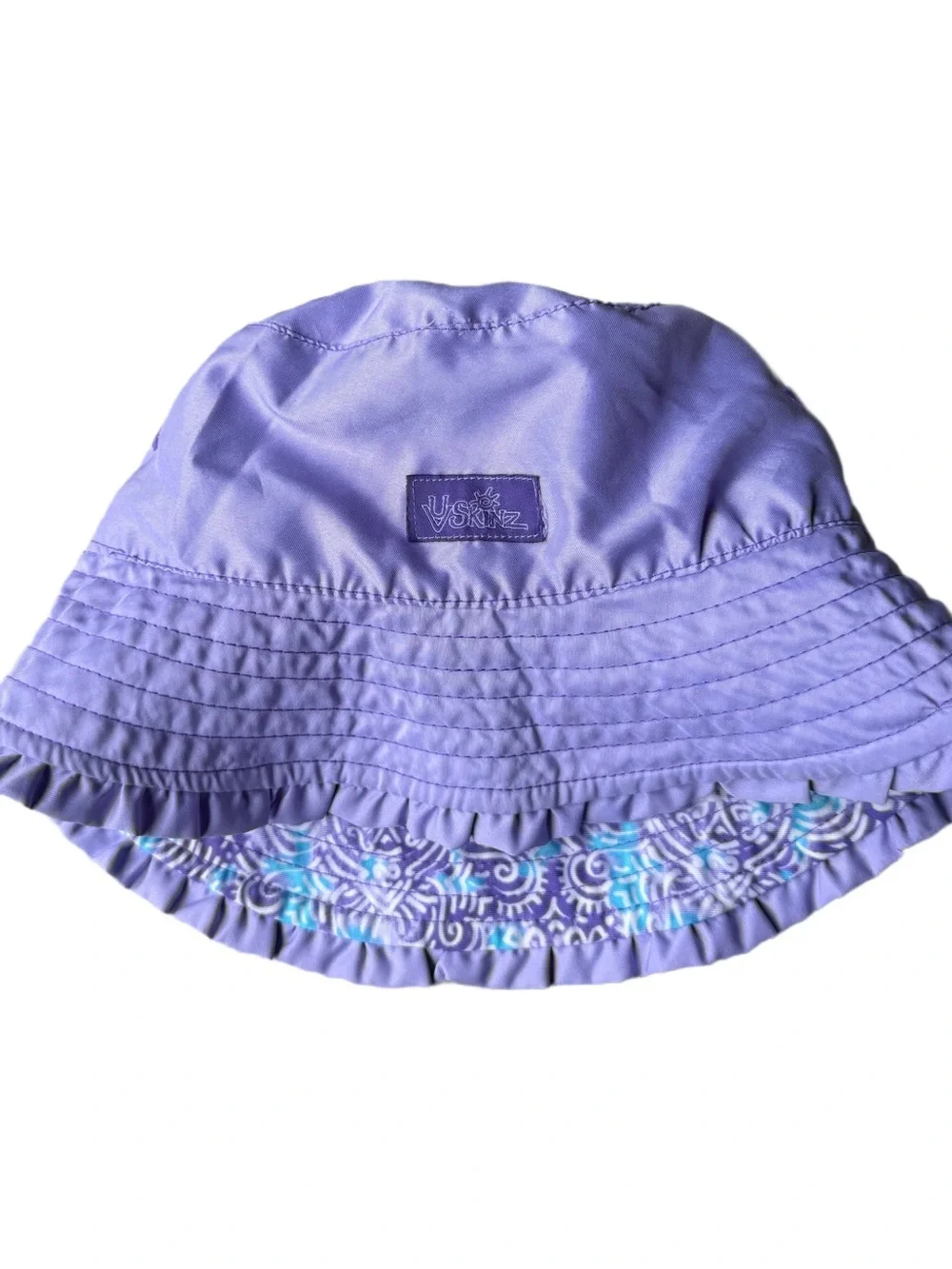 Skin Purple & Teal Swirl Bucket Hat girls reversible